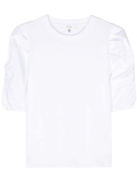 Βαμβακερή μπλούζα Frame λευκό