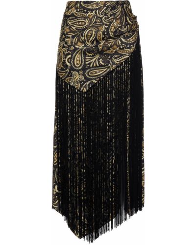 Černé saténové midi sukně Jonathan Simkhai
