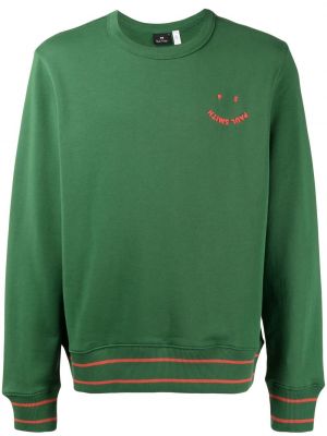 Bomull brodert sweatshirt Ps Paul Smith grønn