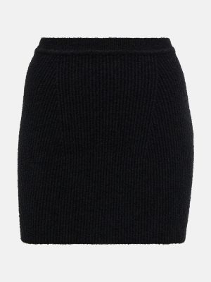 Mini falda de algodón Wardrobe.nyc negro