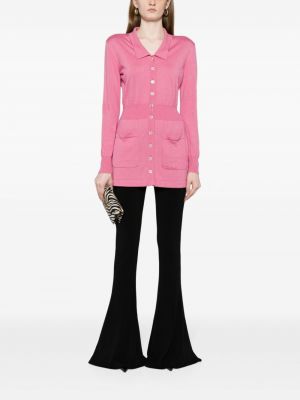 Bavlněný kardigan s knoflíky Chanel Pre-owned růžový