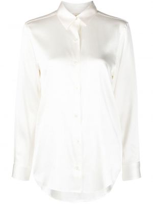 Копринена риза Paula бяло