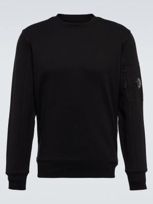 Sweatshirt mit rundhalsausschnitt aus baumwoll C.p. Company schwarz