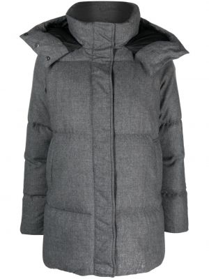Manteau en laine à motif mélangé Aspesi gris