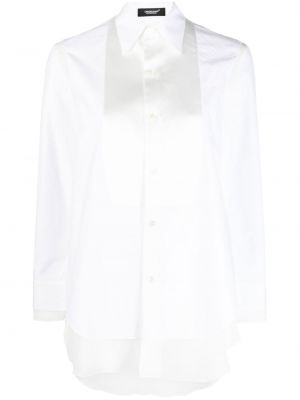 Памучна сатенена риза Undercover бяло
