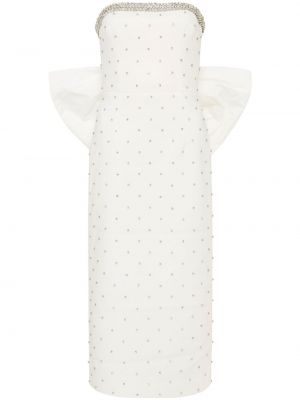 Вечерна рокля с панделка Rebecca Vallance бяло