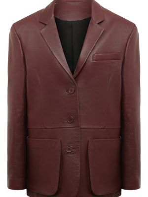 Кожаный пиджак Lesyanebo коричневый