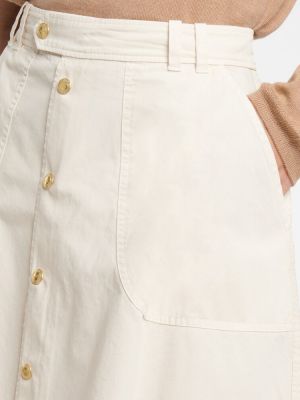 Mini spódniczka bawełniana A.p.c. biała