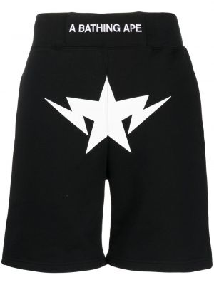 Kratke hlače s potiskom z zvezdico A Bathing Ape® črna