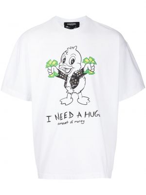T-shirt con stampa Domrebel bianco