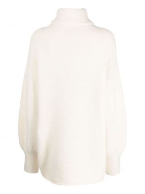 Fleecový svetr Gestuz bílý