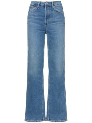 Voľné džínsy s rovným strihom s vysokým pásom Re/done modrá
