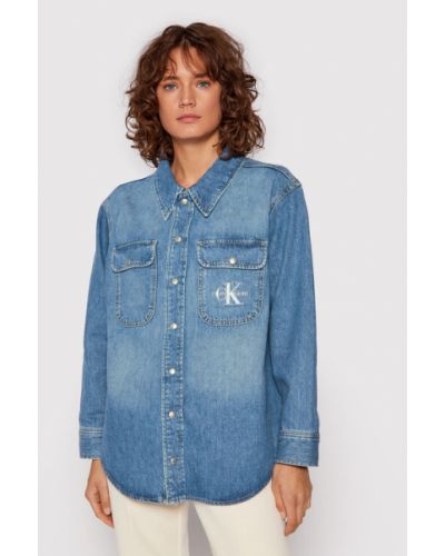 Camicia jeans Calvin Klein Jeans blu