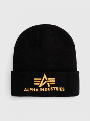 Dzianinowa czapka Alpha Industries czarna