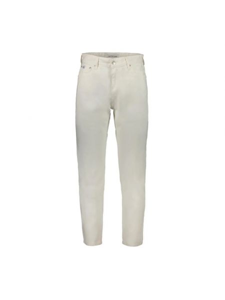 Jeansy skinny bawełniane Calvin Klein białe