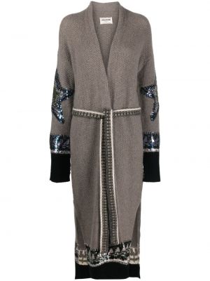 Flitrovaný kabát Zadig&voltaire sivá