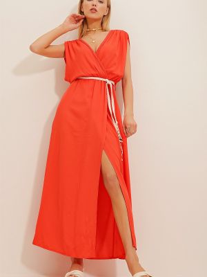 Šaty Trend Alaçatı Stili červené