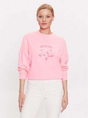 Bluză cu croială lejeră Guess roz