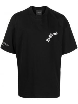 T-shirt con stampa John Richmond nero
