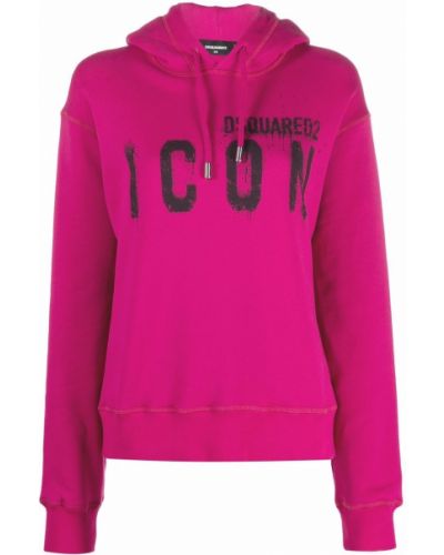 Trykt hettegenser Dsquared2 rosa