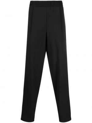 Plisované kalhoty Giorgio Armani černé
