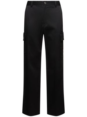Pantalones cargo de algodón Versace negro