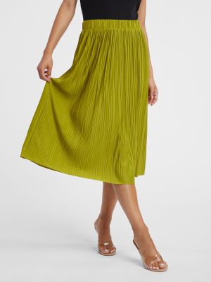 Plisované midi sukně Orsay zelené