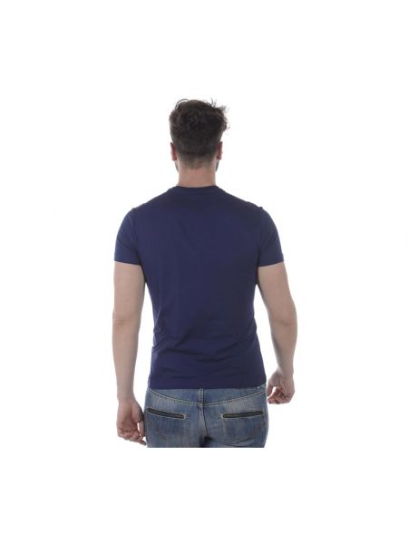 Camiseta slim fit con estampado Versace Jeans Couture azul