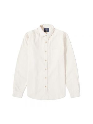 Koszula sztruksowa flanelowa Portuguese Flannel biała