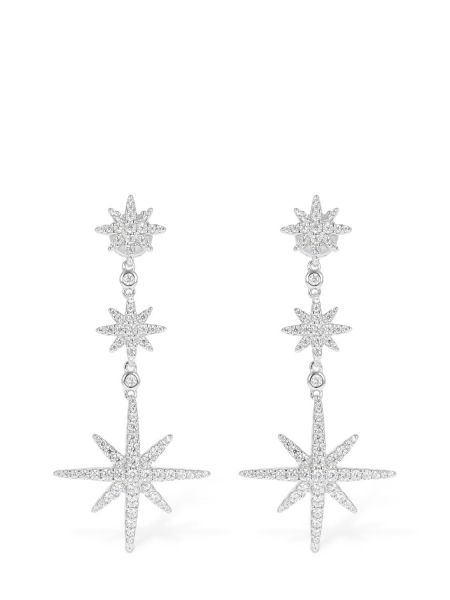 Pendientes de cristal Apm Monaco plateado