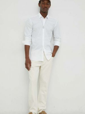 Bavlněné tričko Bruuns Bazaar bílé
