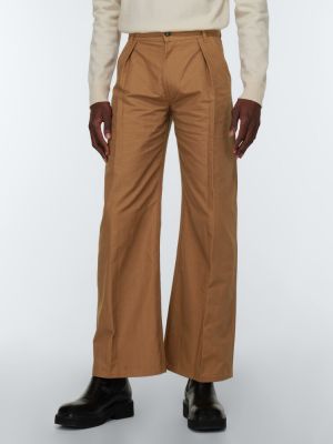 Bavlněné kalhoty relaxed fit Winnie New York hnědé