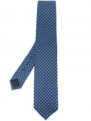 Cravatta a fiori D4.0 blu