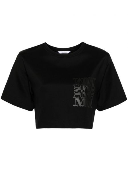 Raštuotas marškinėliai Max Mara juoda