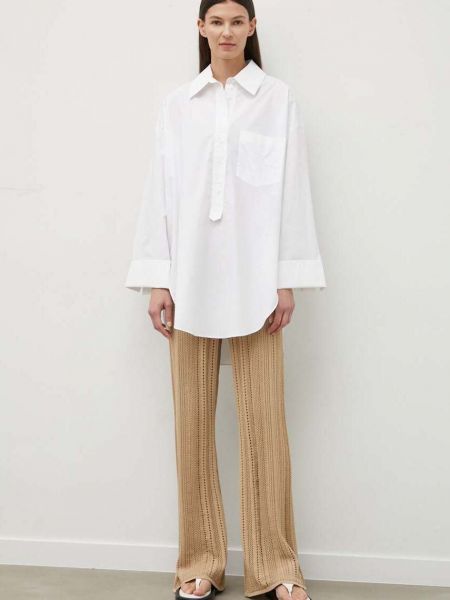 Однотонная хлопковая блузка By Malene Birger белая