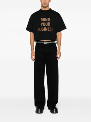 Průsvitné tričko Honey Fucking Dijon černé