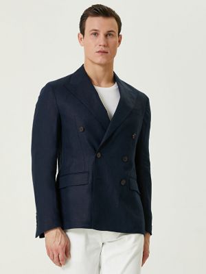 Льняная куртка Polo Ralph Lauren синяя