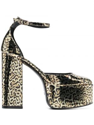 Sandales à imprimé à imprimé léopard Paris Texas
