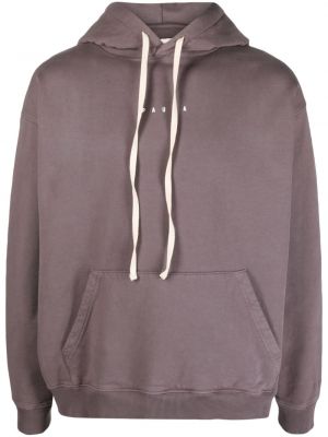 Kokvilnas kapučdžemperis ar izšuvumiem Paura violets