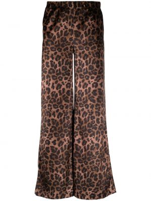 Leopard trykt flare bukser Merci brun