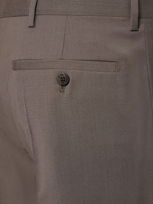 Vlněné rovné kalhoty Rick Owens černé