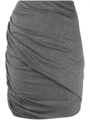Drapované bavlněné přiléhavé sukně Iro - šedá