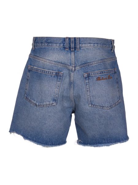 Zerrissene jeans shorts Balmain blau