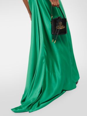 Σατέν μάξι φόρεμα Vivienne Westwood πράσινο