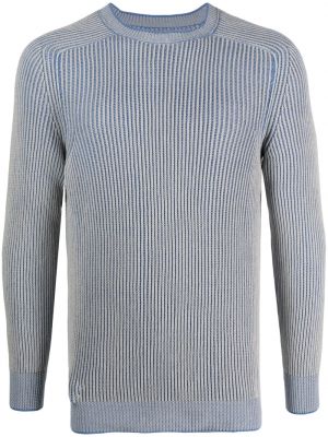 Reverzibilen pleten pulover Sease modra