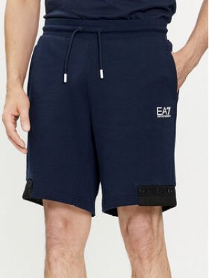 Shorts de sport Ea7 Emporio Armani bleu