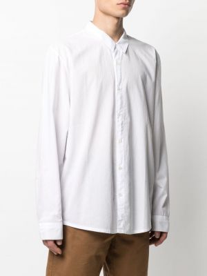 Koszula bawełniana z długim rękawem James Perse biała