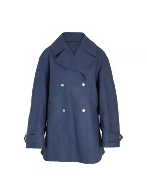 Płaszcz bawełniany Dior Vintage niebieski