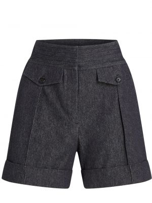 Kratke jeans hlače z jantarjem Karl Lagerfeld črna