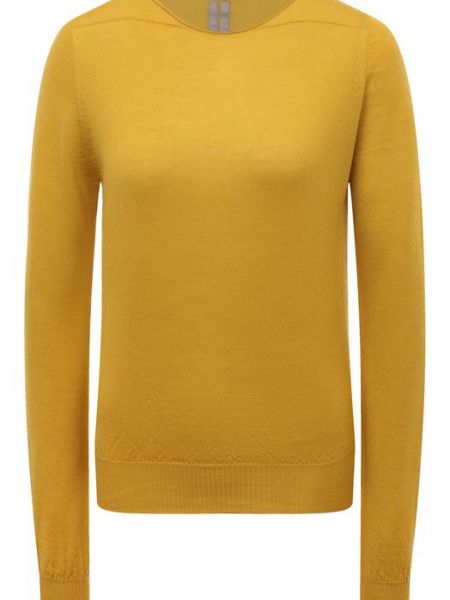 Кашемировый пуловер Rick Owens желтый